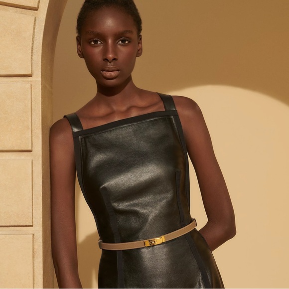 Hermès Étoupe Kelly 18 Belt Epsom Calfskin Leather with Rose Gold Hardware - Picture 2 of 3